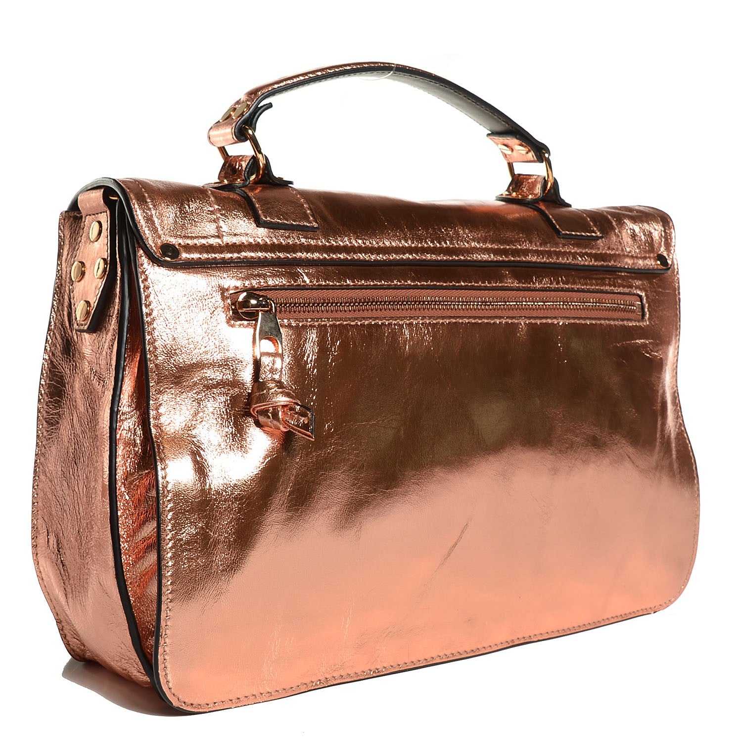 Proenza Schouler Metallic Lambskin PS1 Medium Satchel Copper 3 of 13