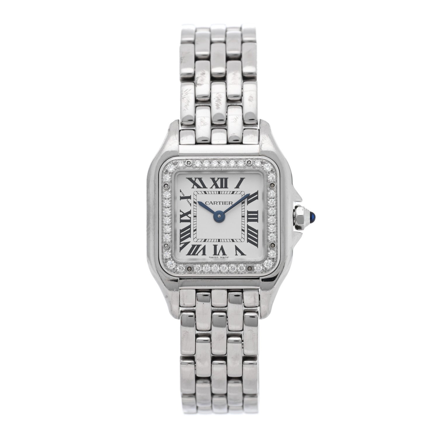 Cartier Stainless Steel Diamond 22mm Panthere Quartz Watch 1 of 5