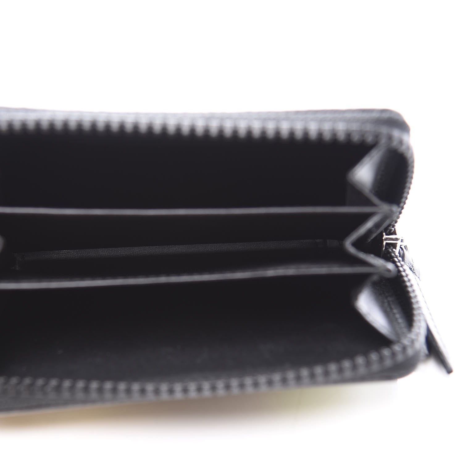 Gucci GG Supreme Monogram Blooms Zip Around Card Case Wallet Beige New Military Black 4 of 7