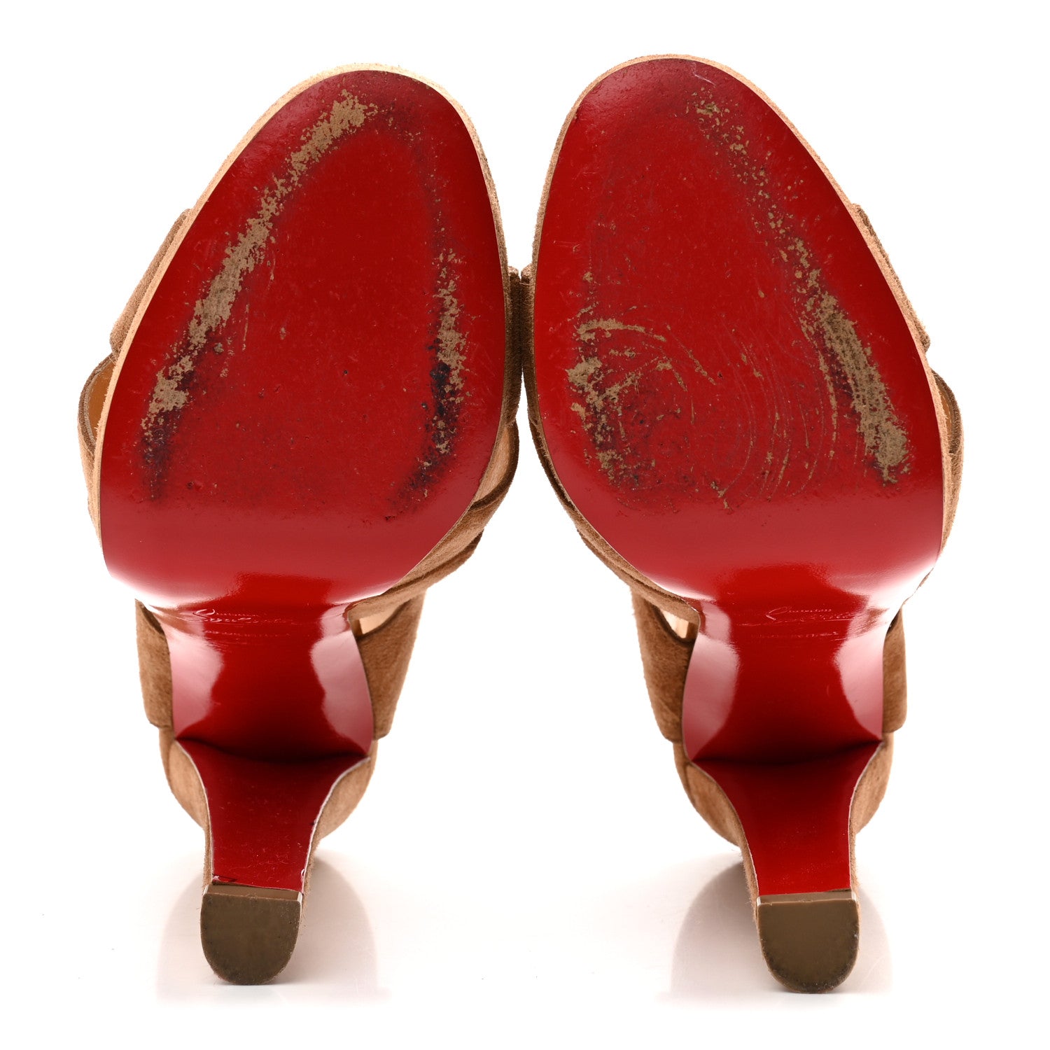 Christian Louboutin Suede Apron Lili 120 Pumps 36 Noisette 6 of 9