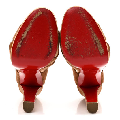 Christian Louboutin Suede Apron Lili 120 Pumps 36 Noisette 6 of 9