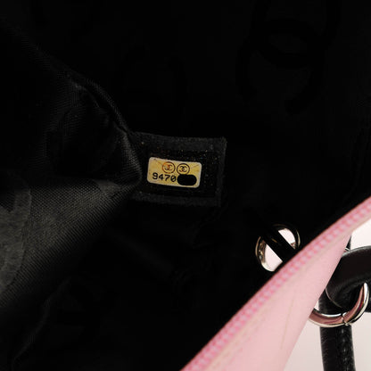 Chanel Calfskin Quilted Large Cambon Bowler Pink Black 7 of 10