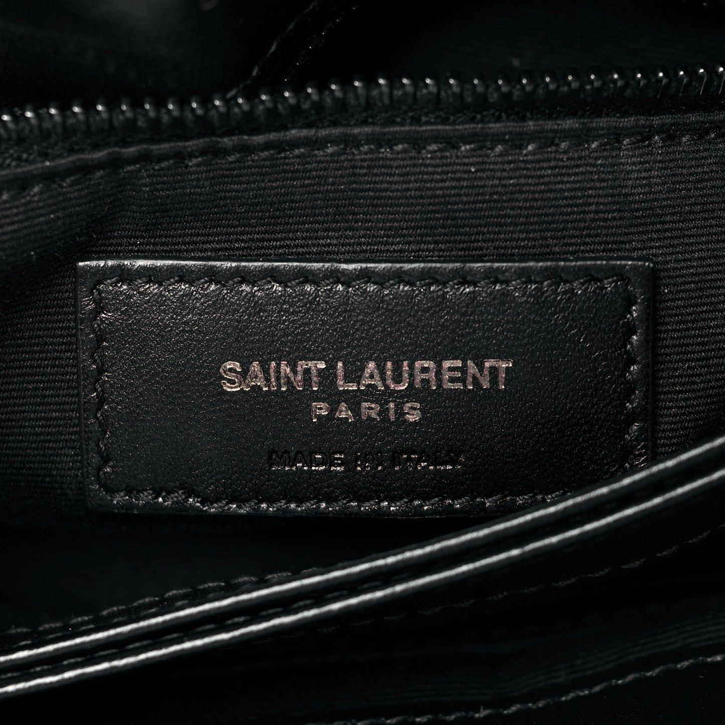 Calfskin Y Quilted Monogram Toy Loulou Crossbody Bag Black