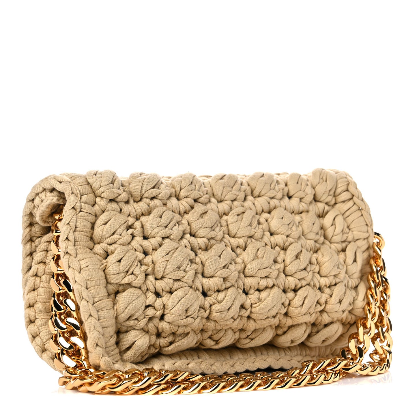 Jersey Crochet Shoulder Bag Sand