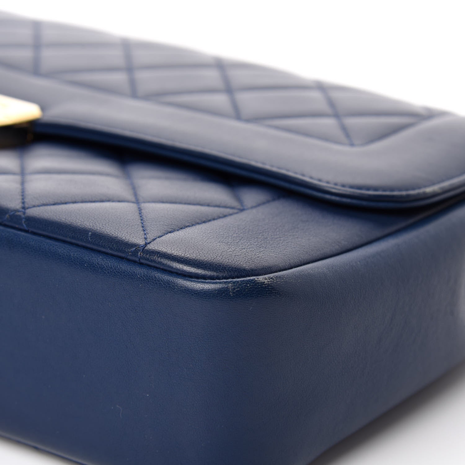 Chanel Lambskin Quilted Large Chic With Me Flap Navy 10 of 13