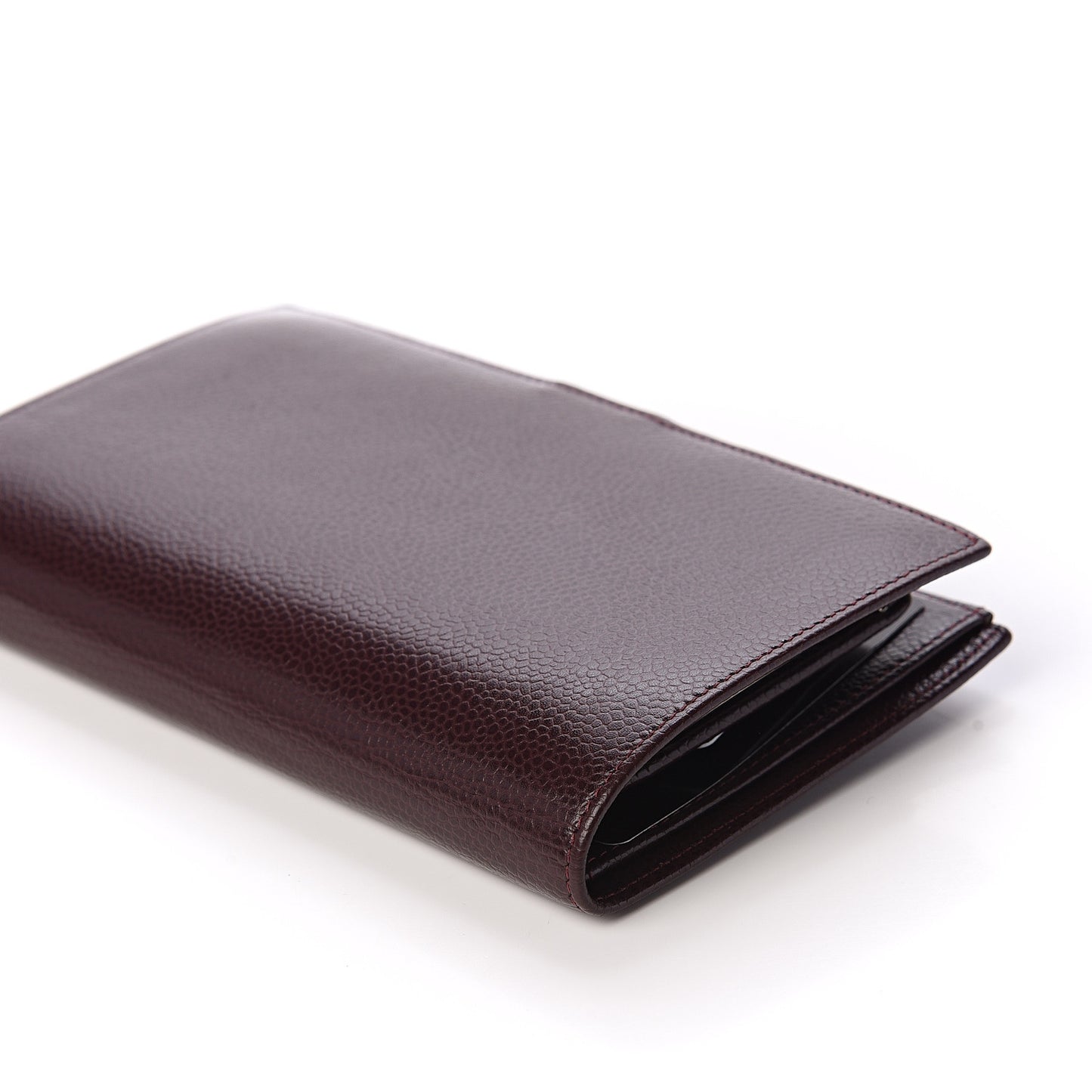 Caviar Timeless CC French Wallet Dark Bordeaux