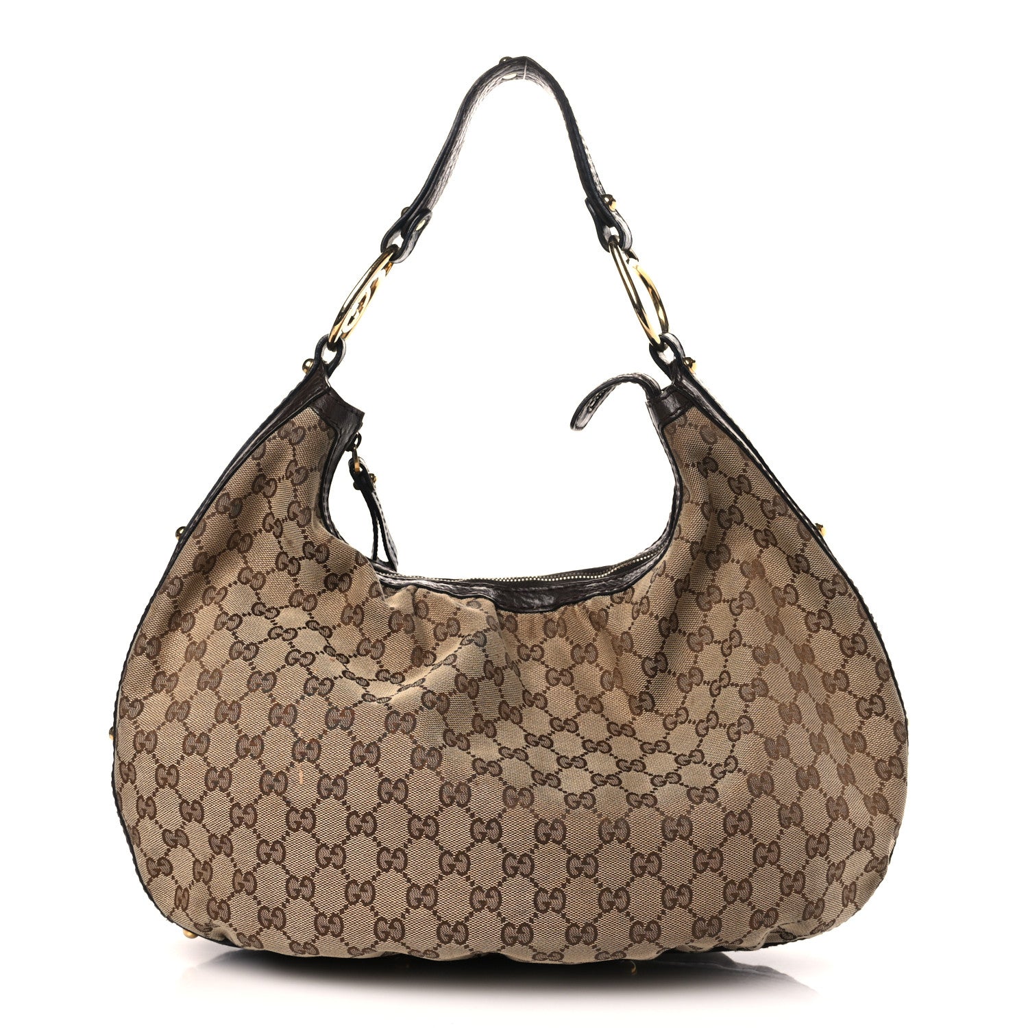 Gucci Monogram Medium Interlocking Hobo Dark Brown 1 of 12