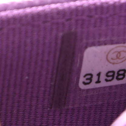 Chanel Caviar Quilted Flap Card Holder Wallet Purple 8 of 9