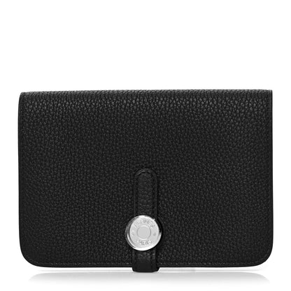 Hermes Togo Dogon Compact Wallet Black 1 of 8