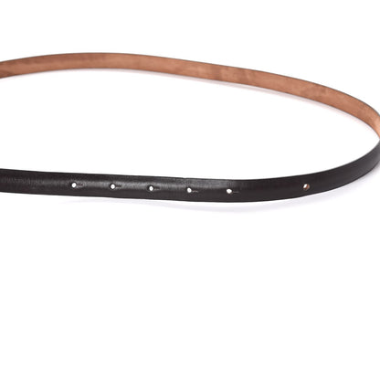 Gucci Calfskin Horsebit Skinny Belt 80 32 Dark Brown 6 of 7