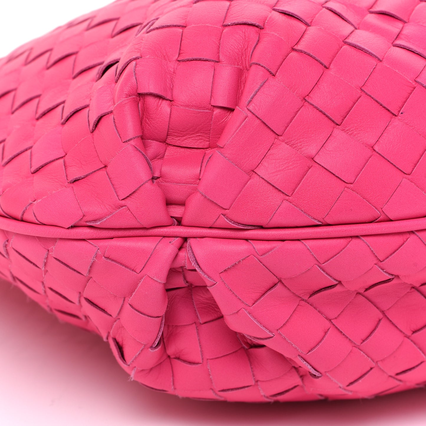 Nappa Intrecciato Crossbody Rosa Shock