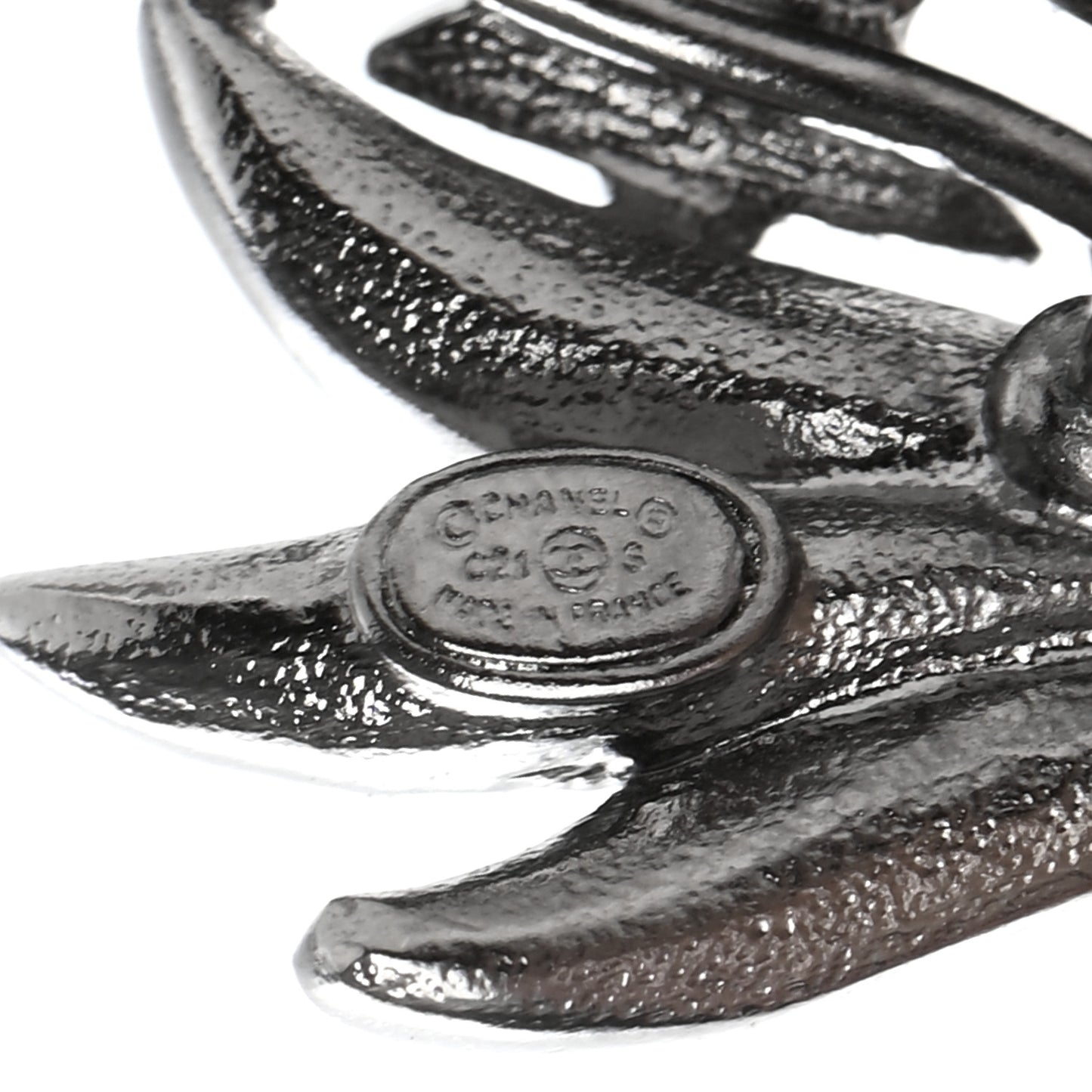 Crystal Baguette CC Wing Star Earrings Silver
