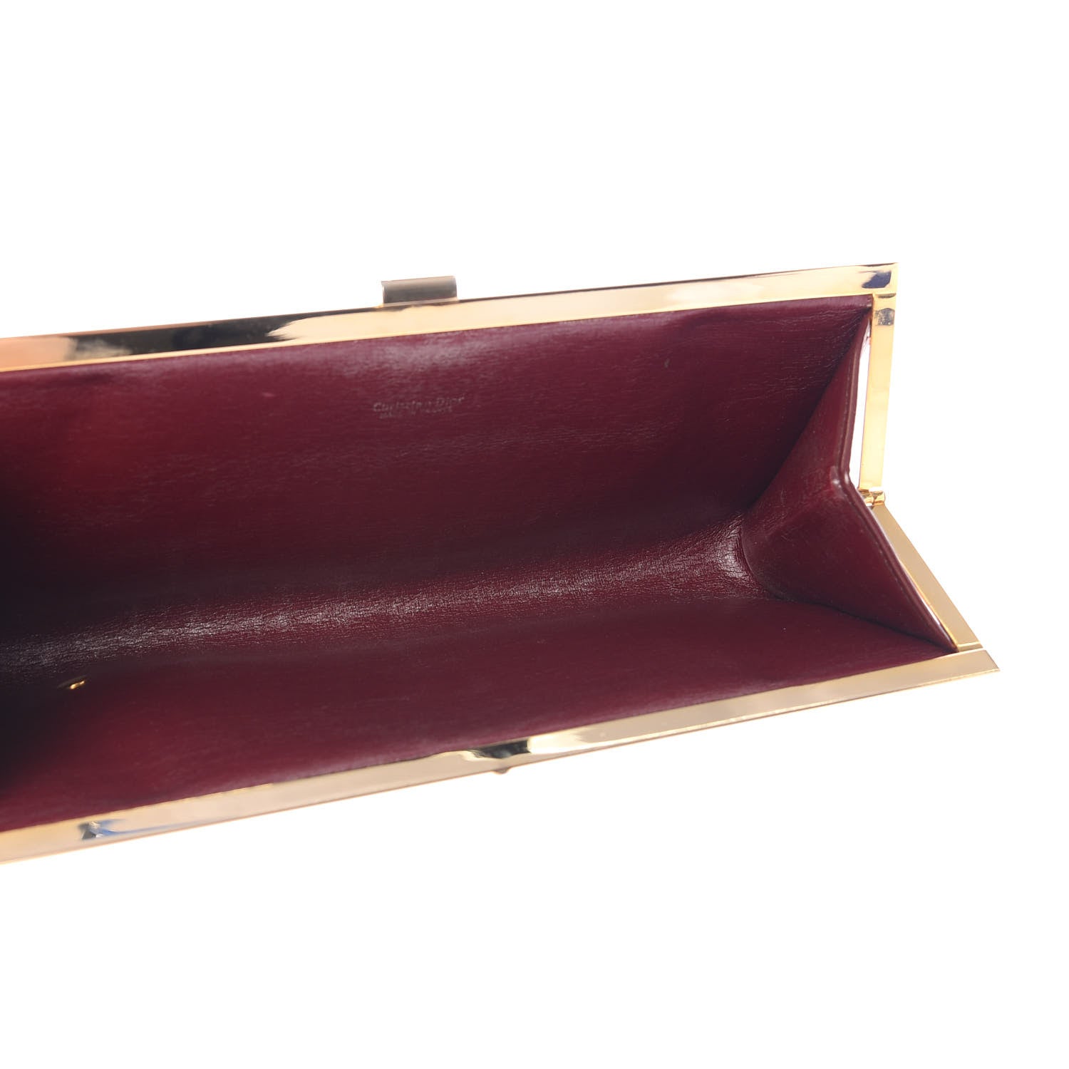 Christian Dior Monogram Clutch Burgundy 5 of 6