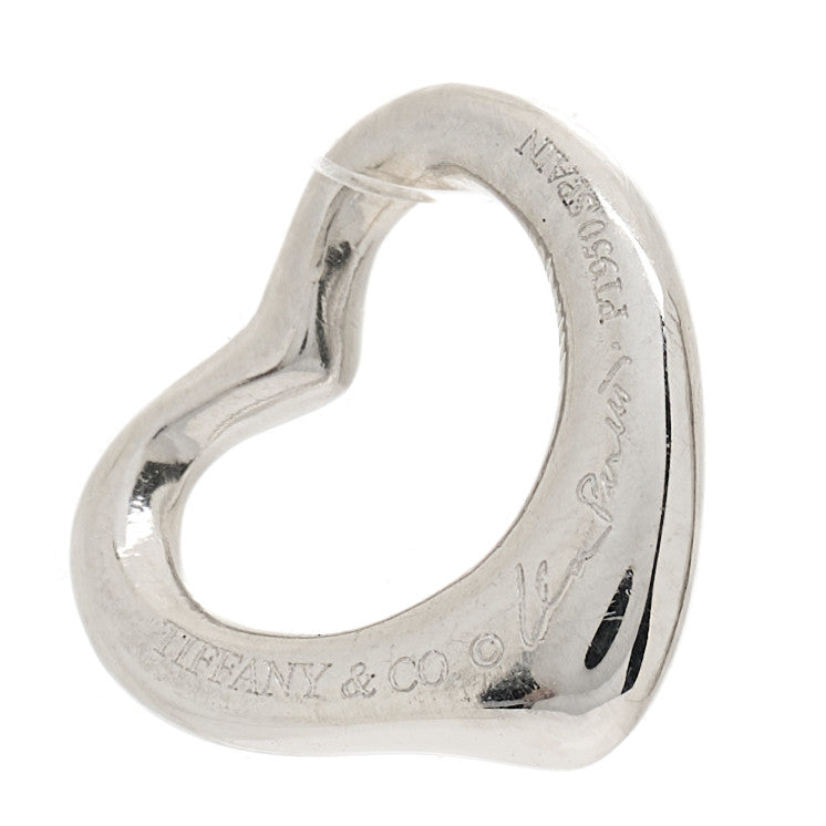 Platinum 11mm Elsa Peretti Open Heart Pendant