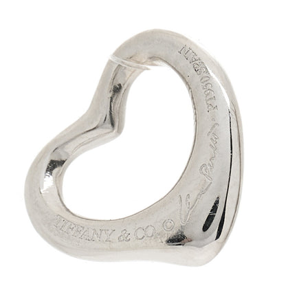 Tiffany Platinum 11mm Elsa Peretti Open Heart Pendant 3 of 3