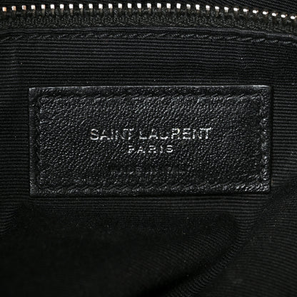 Saint Laurent Lambskin Quilted Small Loulou Puffer Monogram Chain Satchel Black 6 of 11