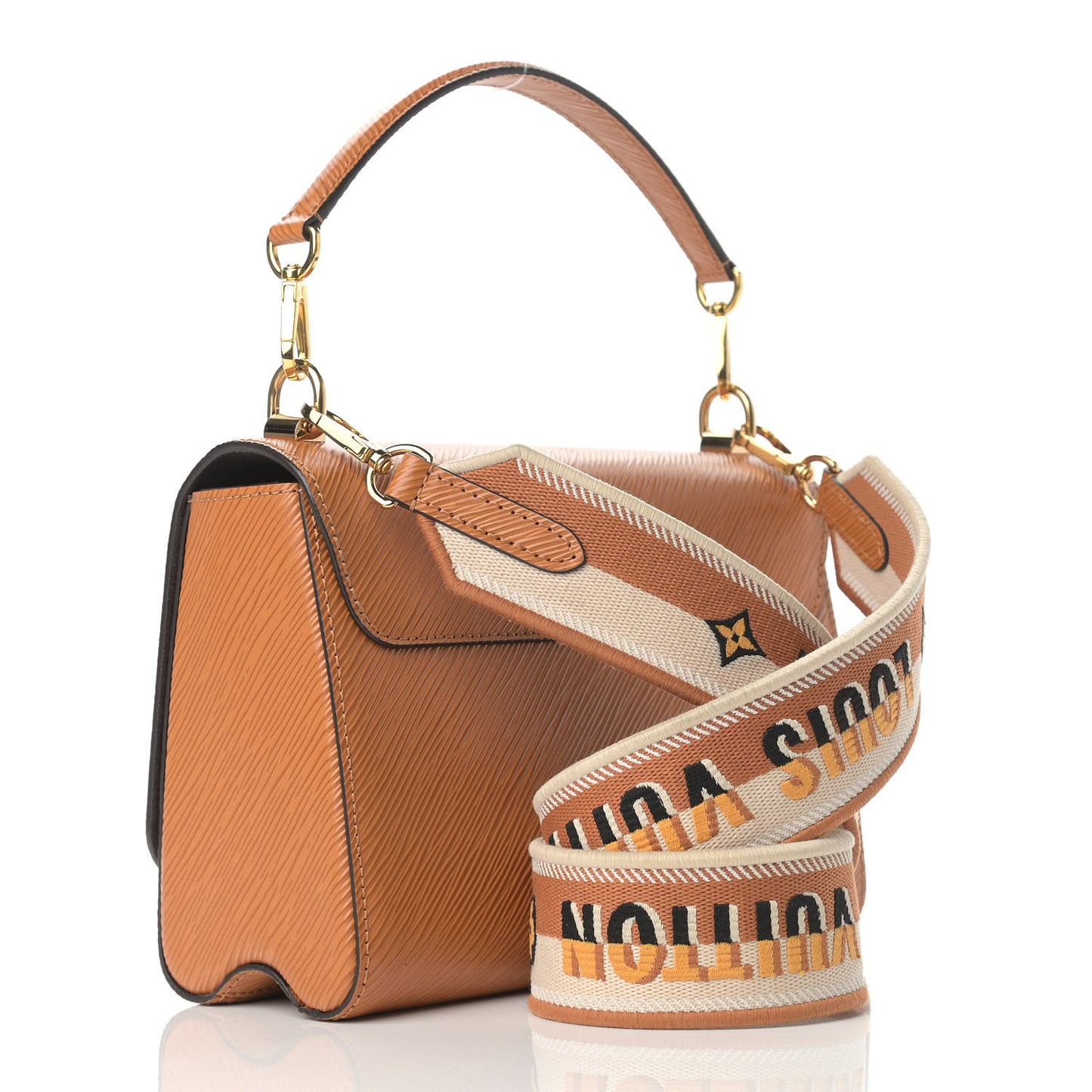 Epi Twist Shoulder Bag MM Gold Honey