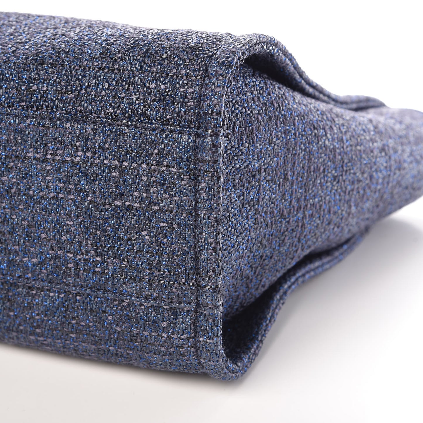 Lurex Boucle Small Deauville Tote Blue
