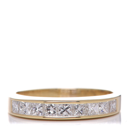 Tiffany 18K Yellow Gold Diamond 3.5mm Half Circle Channel Set Band Ring 53 6.25 1 of 13