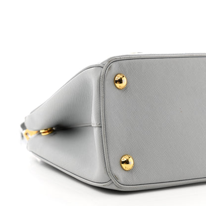 Prada Saffiano Small Galleria Double Zip Tote Granito 10 of 11