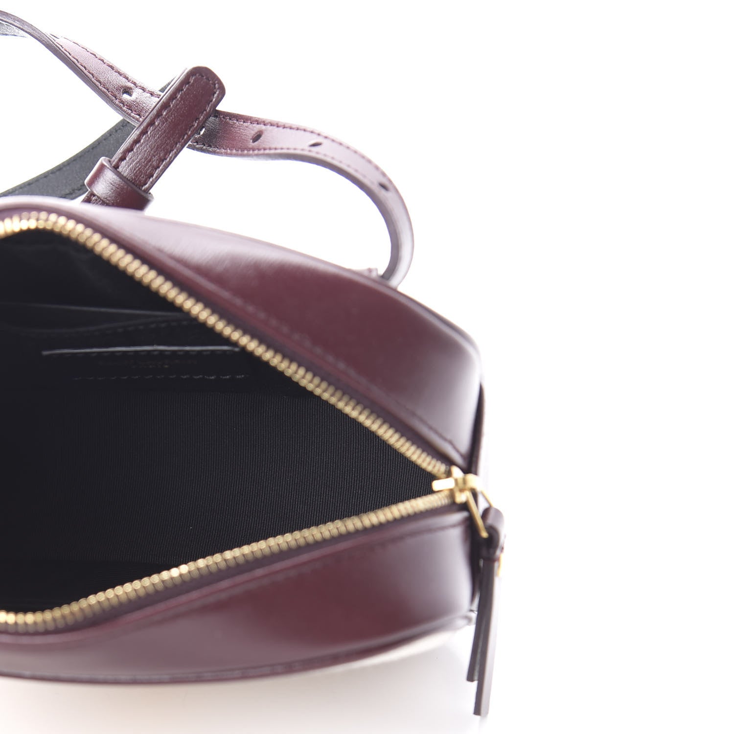 Saint Laurent Calfskin Canvas Monogram Lou Belt Bag Natural Dark Legion Red 5 of 9