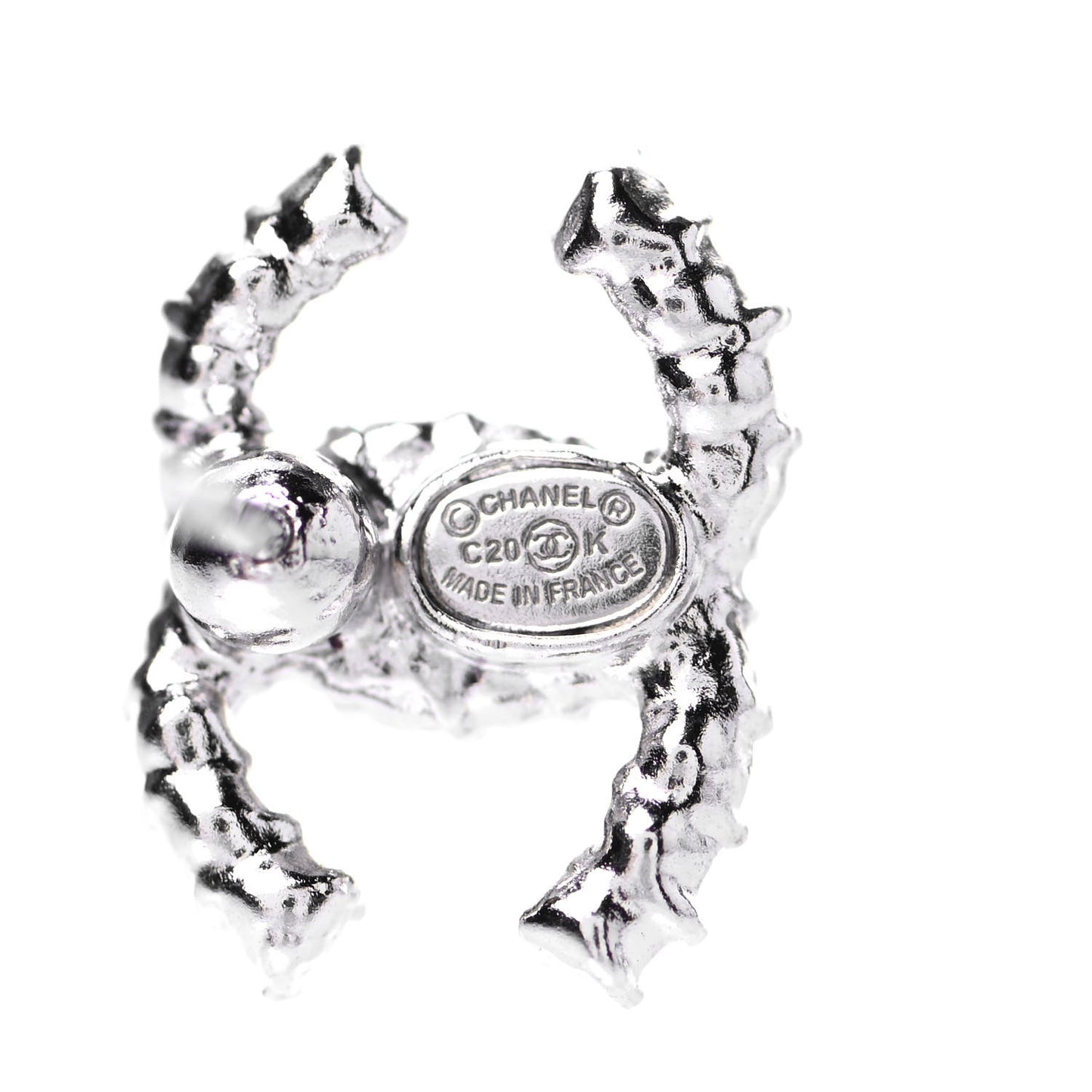 Crystal CC Earrings Silver