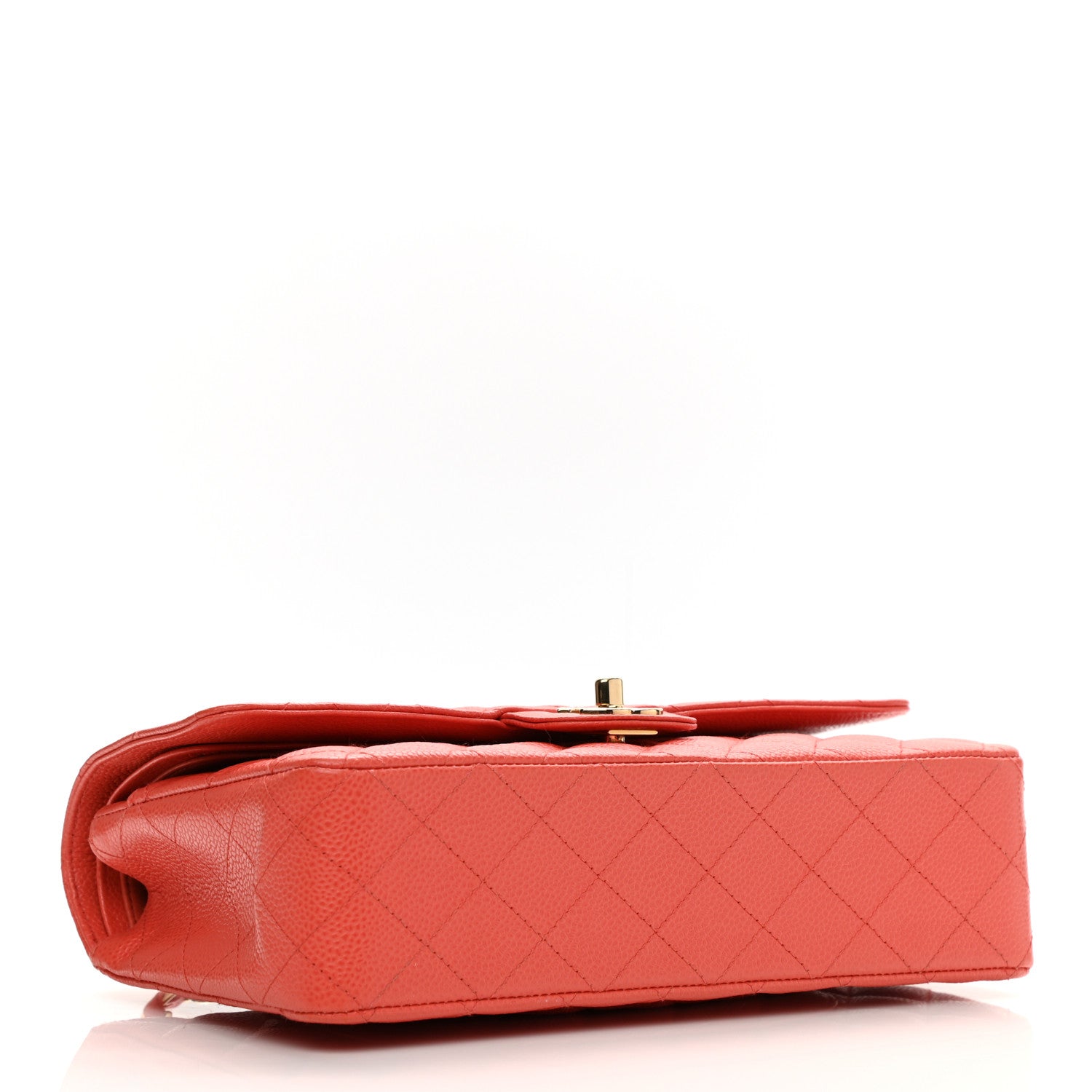 Chanel Caviar Quilted Medium Double Flap Light Red 4 of 10