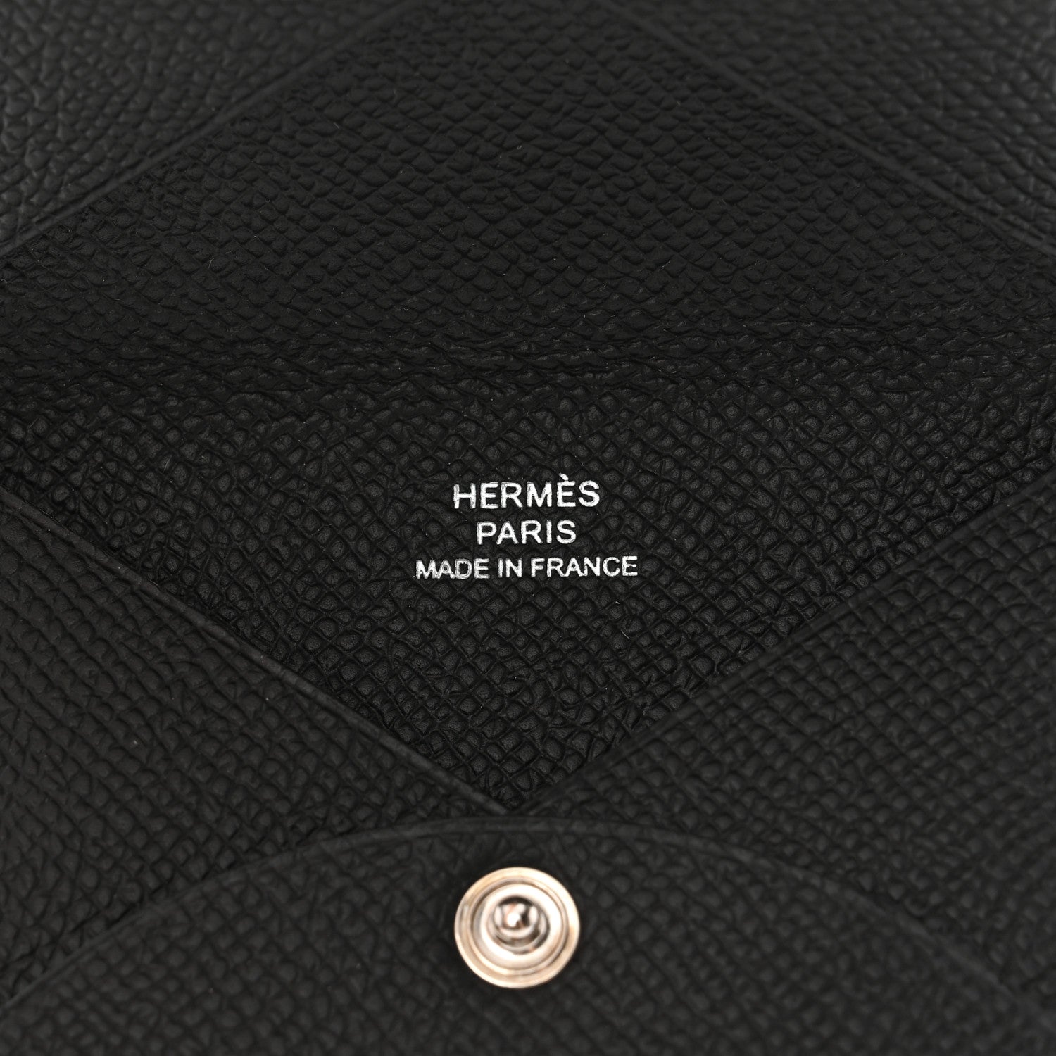 Hermes Epsom Calvi Card Case Black 6 of 8