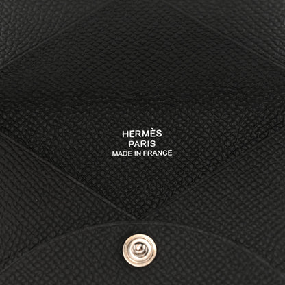 Hermes Epsom Calvi Card Case Black 6 of 8