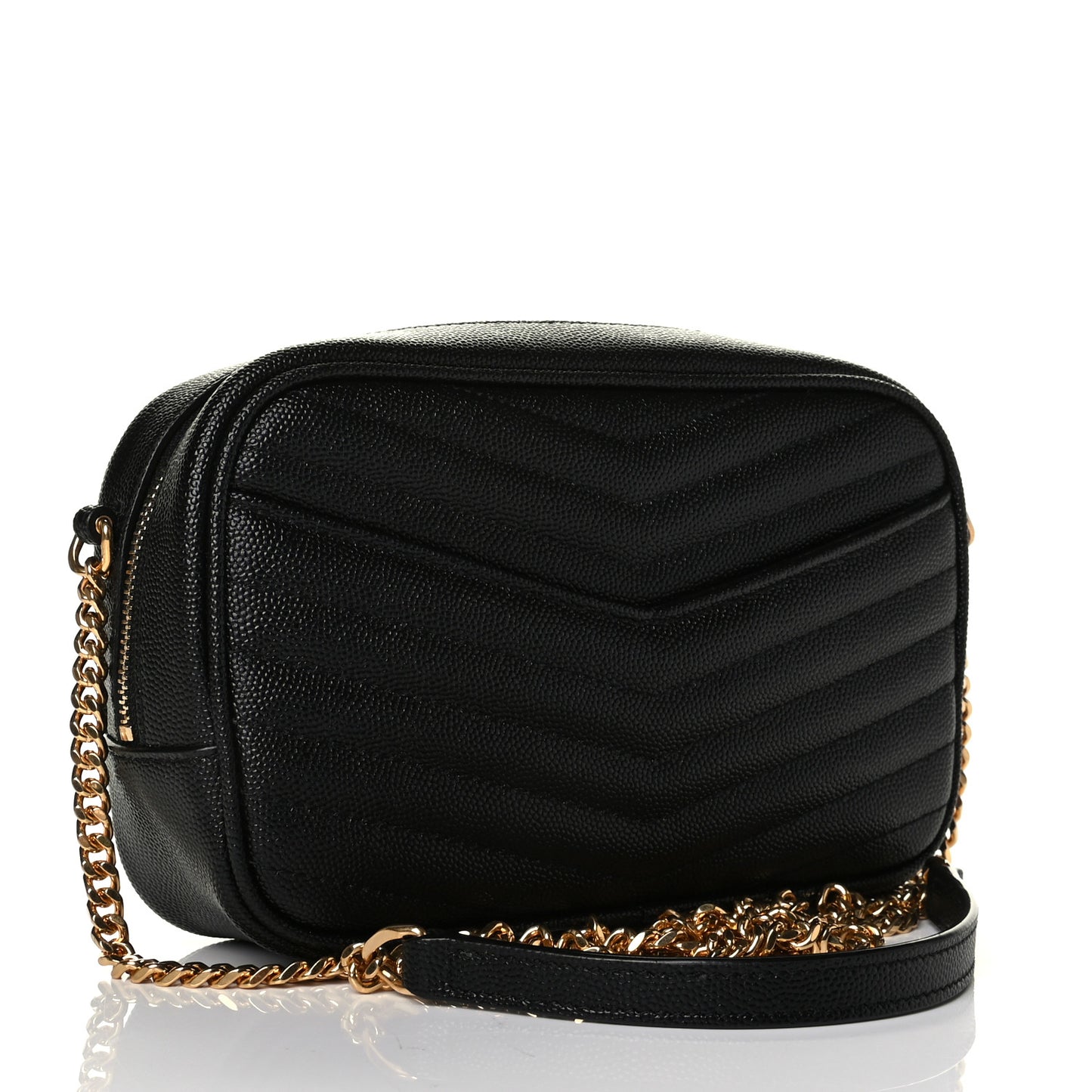 Grain De Poudre Matelasse Monogram Mini Lou Camera Bag Black