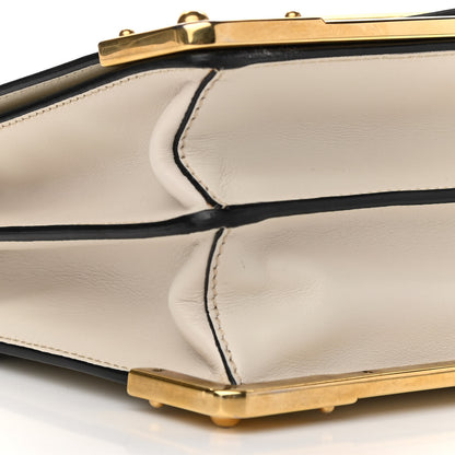 Prada City Calfskin Saffiano Cahier Bag White Black 7 of 9