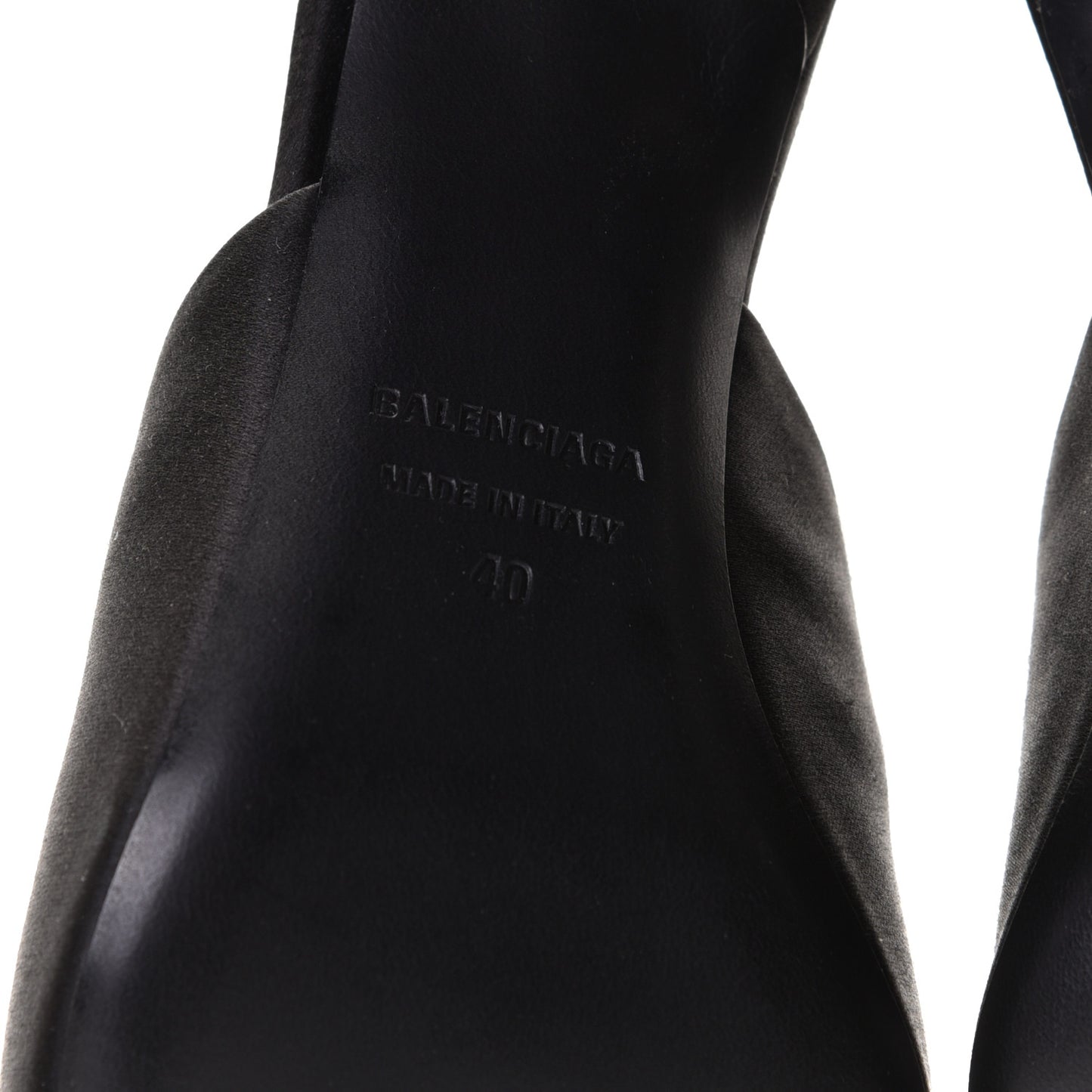 Satin Pointed Toe BB 80mm Mules 40 Black