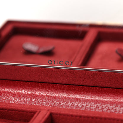 Gucci GG Supreme Monogram Flora Padlock Jewelry Case Red 9 of 13