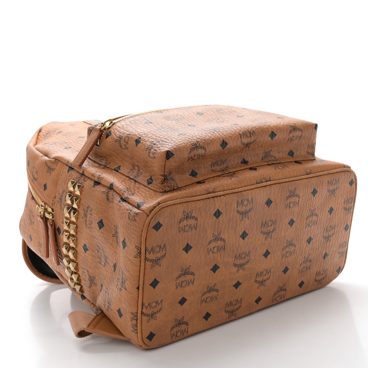 Visetos Medium Side Studs Stark Backpack Cognac