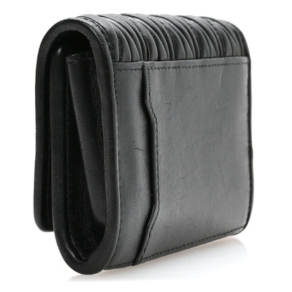 Miu Miu Nappa Matelasse Flap Card Holder Black 3 of 7