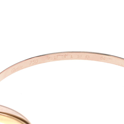 Cartier 18K Pink Yellow White Gold Trinity Bangle Bracelet 64 4 of 4