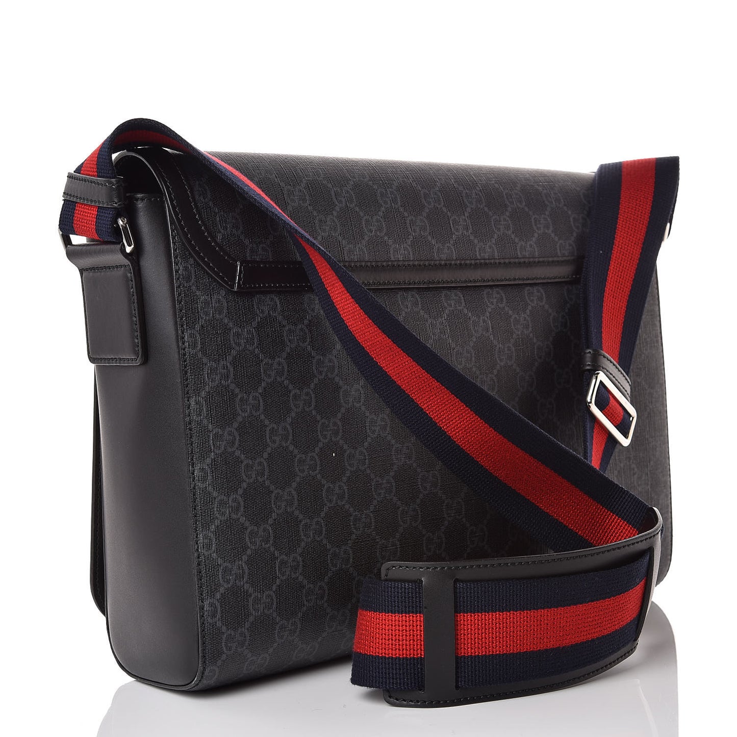 GG Supreme Monogram Night Courrier Flap Messenger Black Multicolor