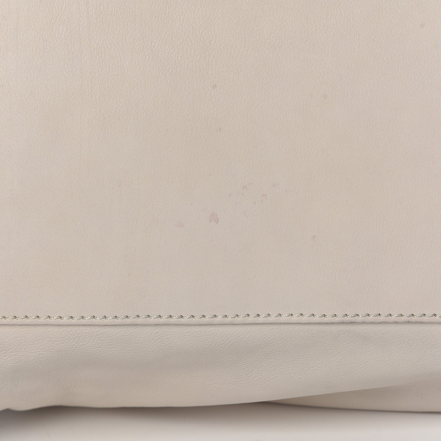 Calfskin Large East West Modern Chain Tote White