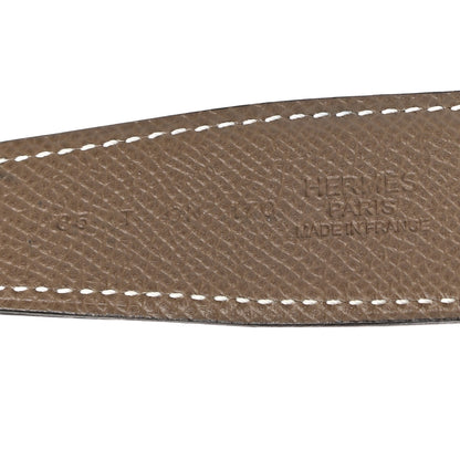 Hermes Swift Epsom 38mm Jumbo Belt 85 Black Etoupe 5 of 7