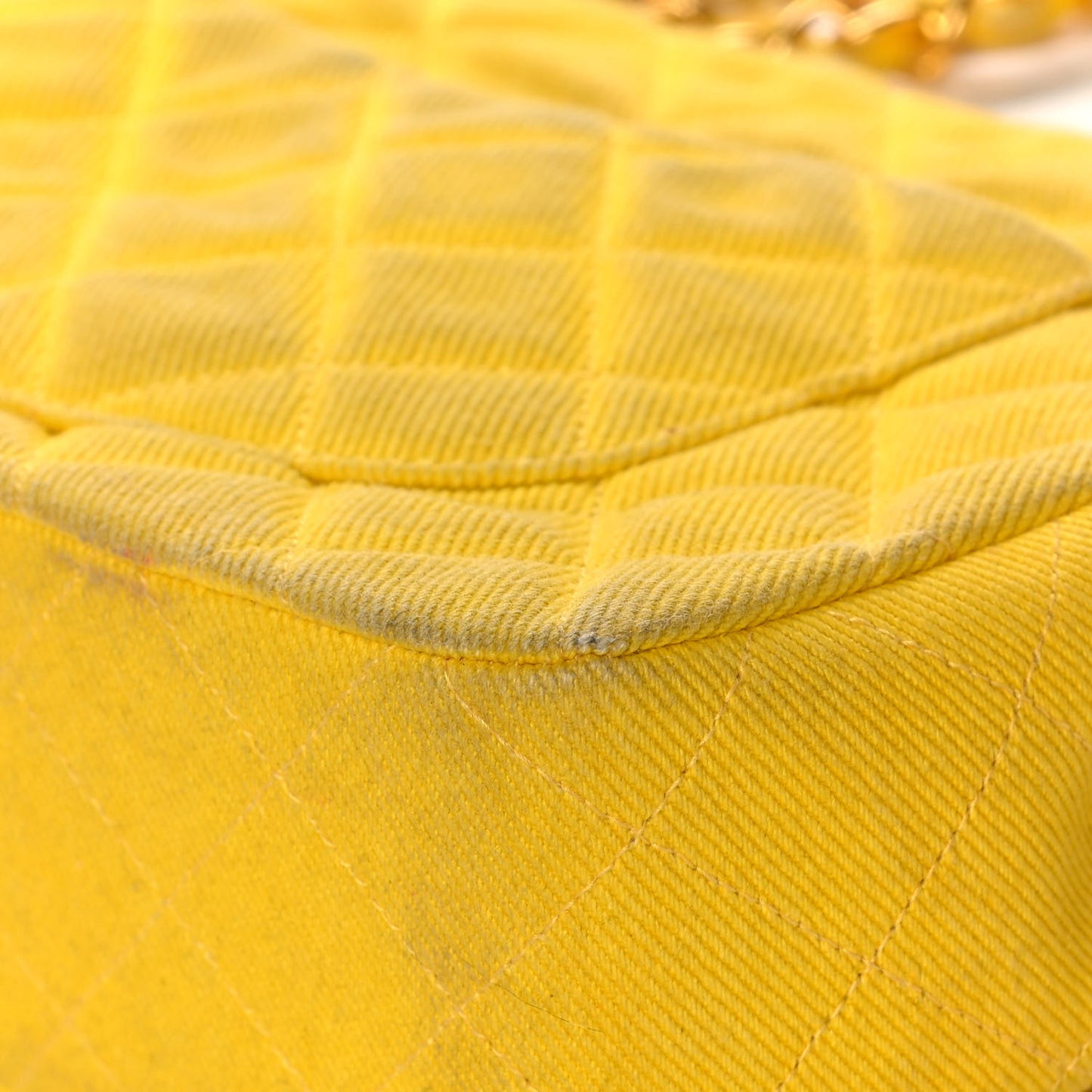 Jersey Quilted Medium Single Flap Yellow