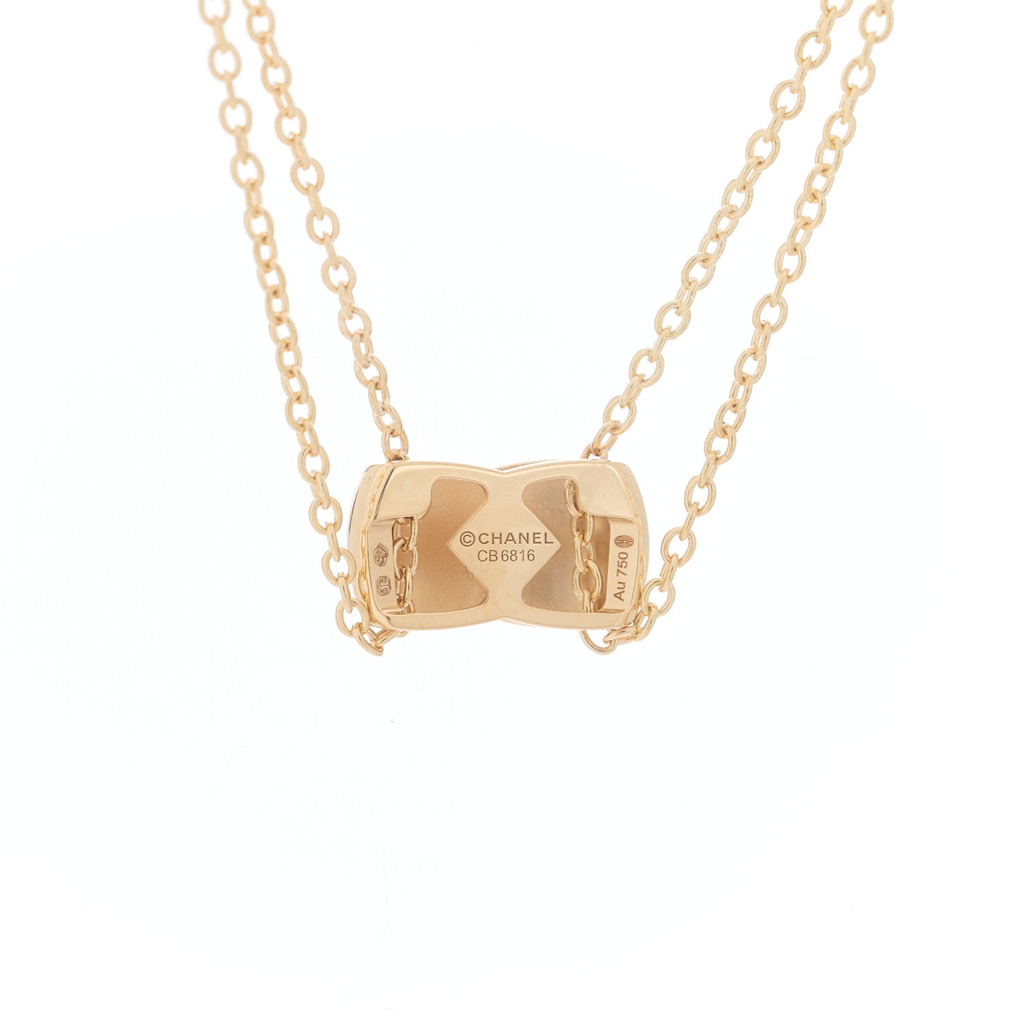 Chanel 18K Yellow Gold Coco Crush Pendant Necklace 4 of 6