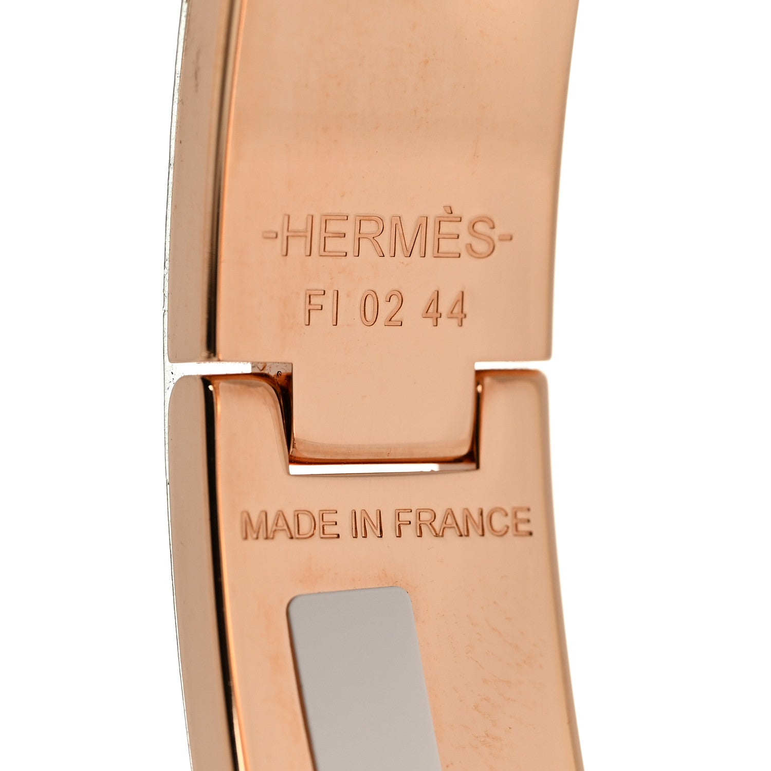 Hermes Enamel Printed Narrow Bottles Story Clic Clac H Bracelet PM Aube 4 of 4