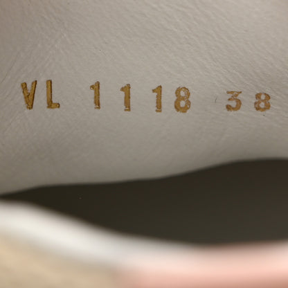 Louis Vuitton Suede Damier Azur Run Away Sneakers 38 Pink 7 of 8