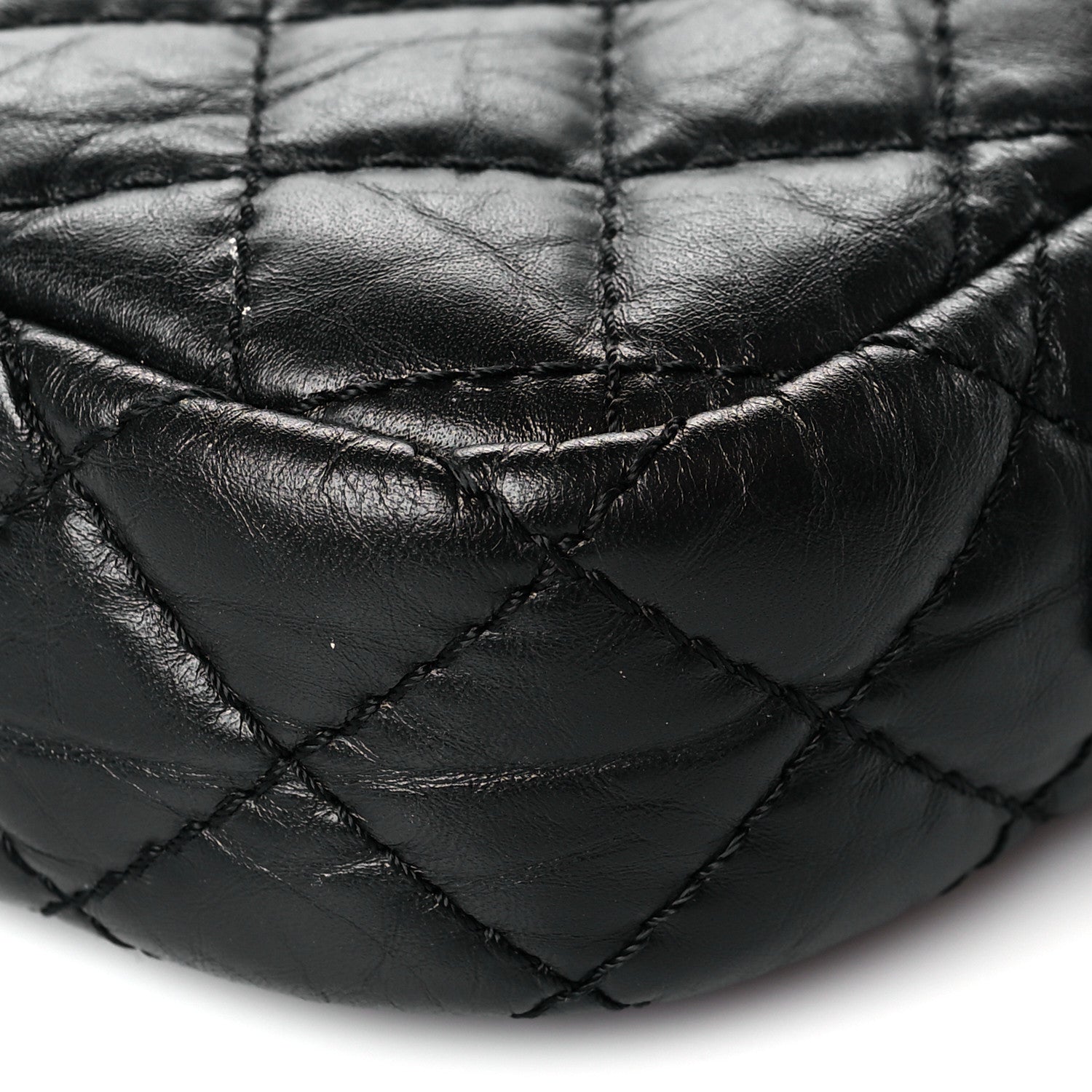 Chanel Aged Calfskin Quilted Mini Reissue Camera Case Black 10 of 10