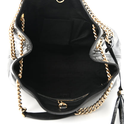 Gucci Patent Medium Soho Chain Shoulder Bag Black 5 of 10