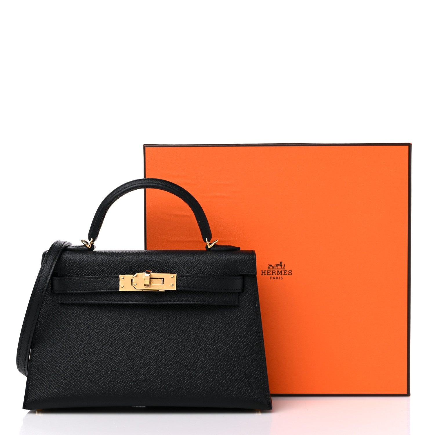 Hermes Epsom Mini Kelly Sellier 20 Black 10 of 10