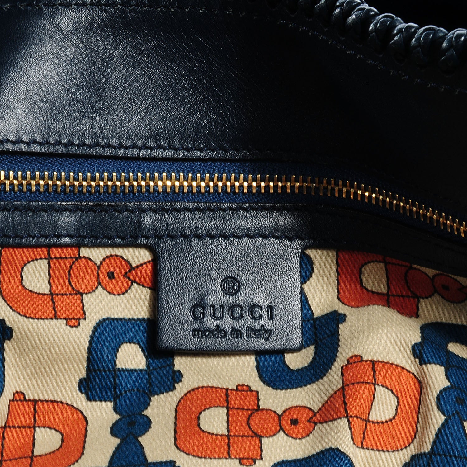 Gucci Guccissima Large Horsebit Chain Hobo Blue 6 of 7