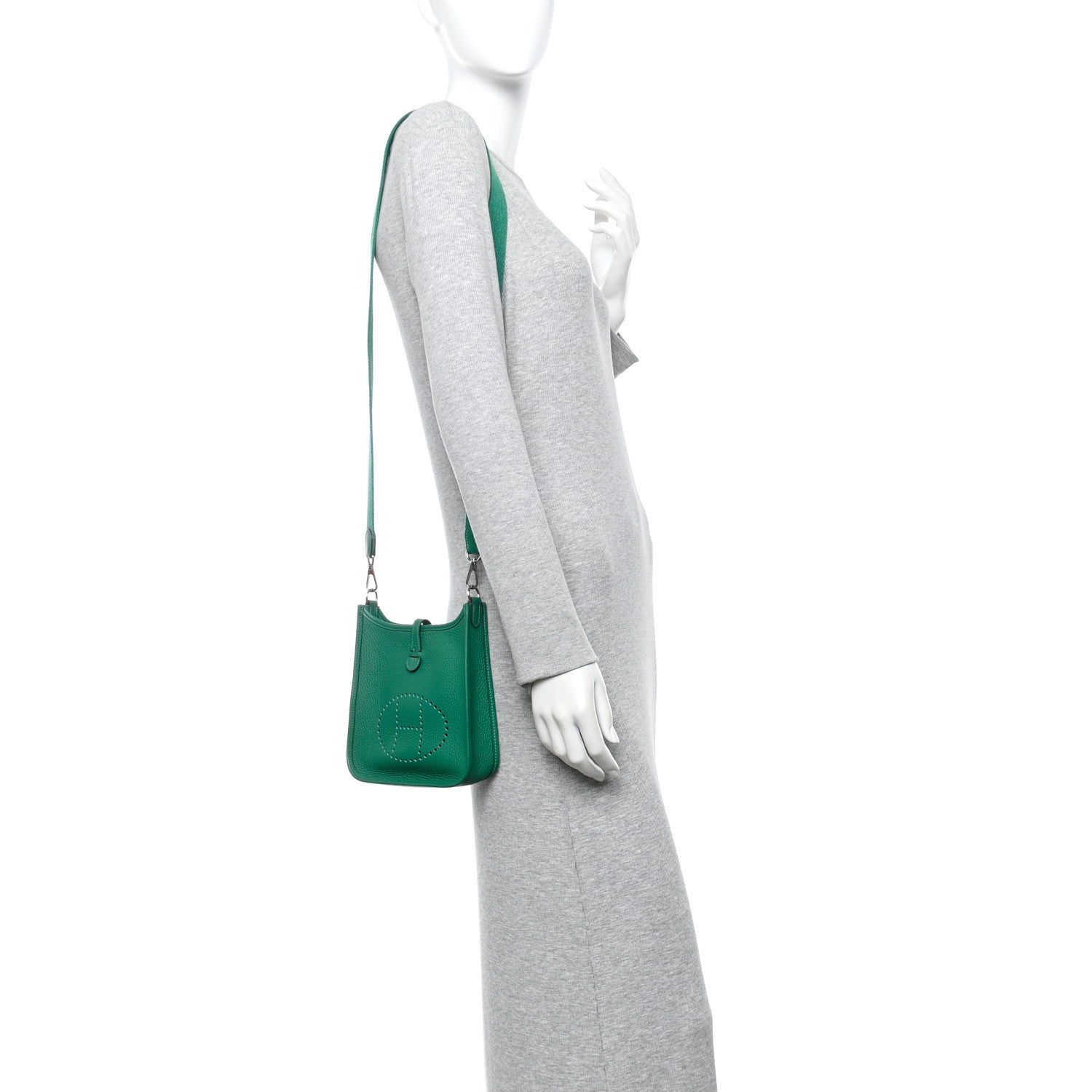 Hermes Taurillon Clemence Evelyne TPM Vert Vertigo 2 of 10