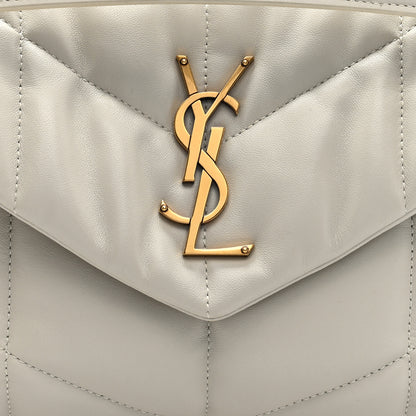 Saint Laurent Lambskin Quilted Small Loulou Puffer Monogram Chain Satchel Crema Soft 7 of 9