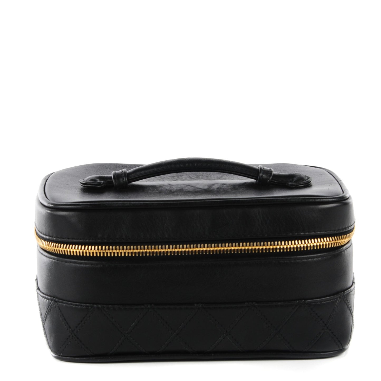 Calfskin Vanity Cosmetic Case Black